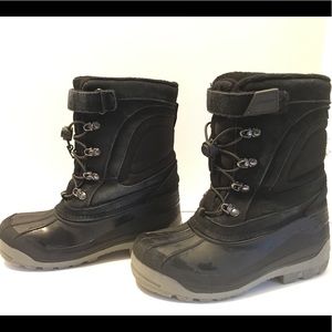 Lands’ End Snow Boots- Black-Used Youth Size 4